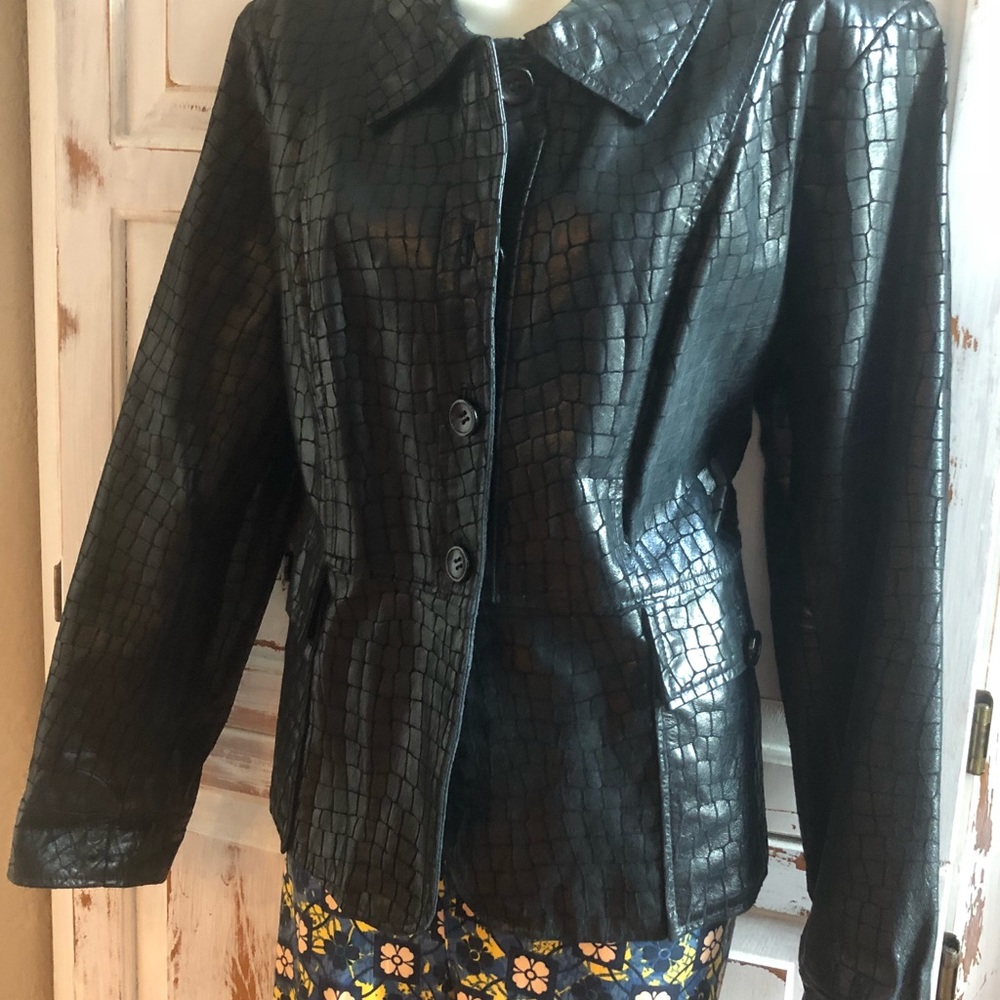 Neiman  Marcus Black leather jacket